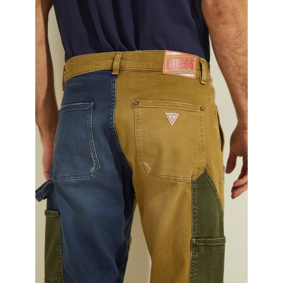 New GUESS Contrast fabric regular fit Jeans - Picture 6 of 12